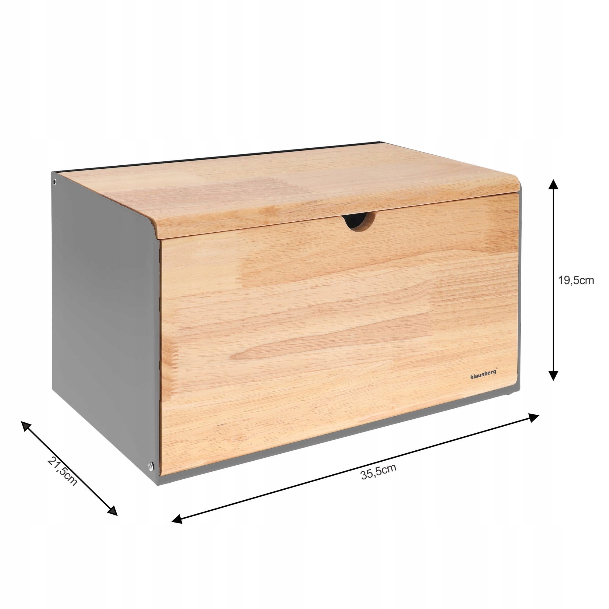 CHLEBAK STALOWO-DREWNIANY KLAUSBERG KB-7395 Materiał drewno