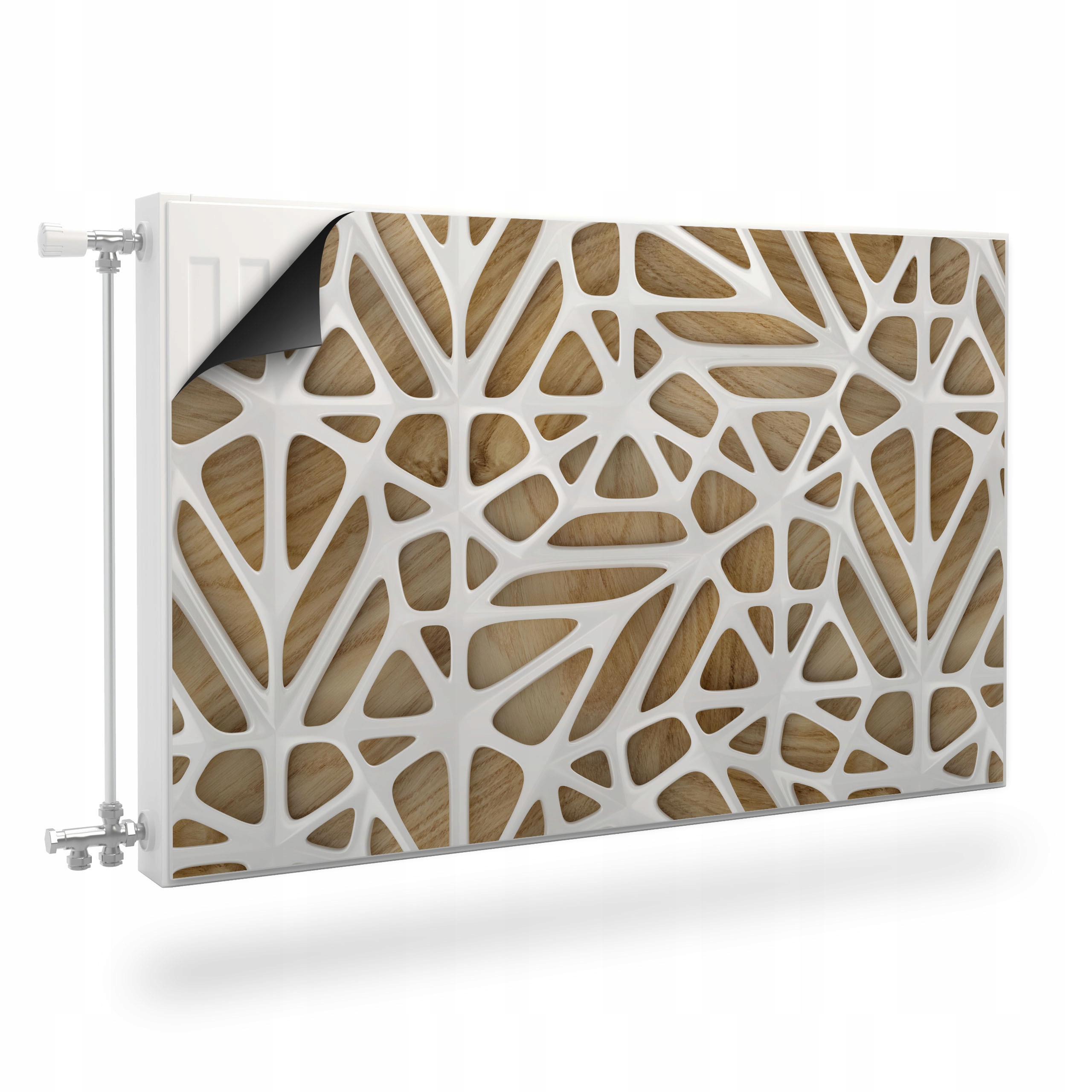 

Maskownica Magnetyczna Abstrakcja Drewno 3D 120x60