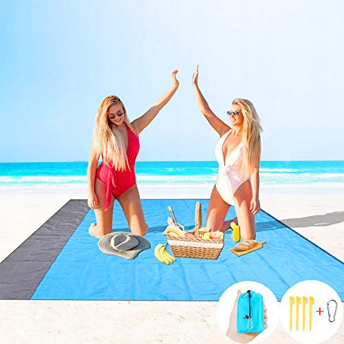 KOC PLAŻOWY PIKNIKOWY 200x210cm MATA PLAŻOWA NA PLAŻĘ BIWAK DUŻY Długość (cm) 200