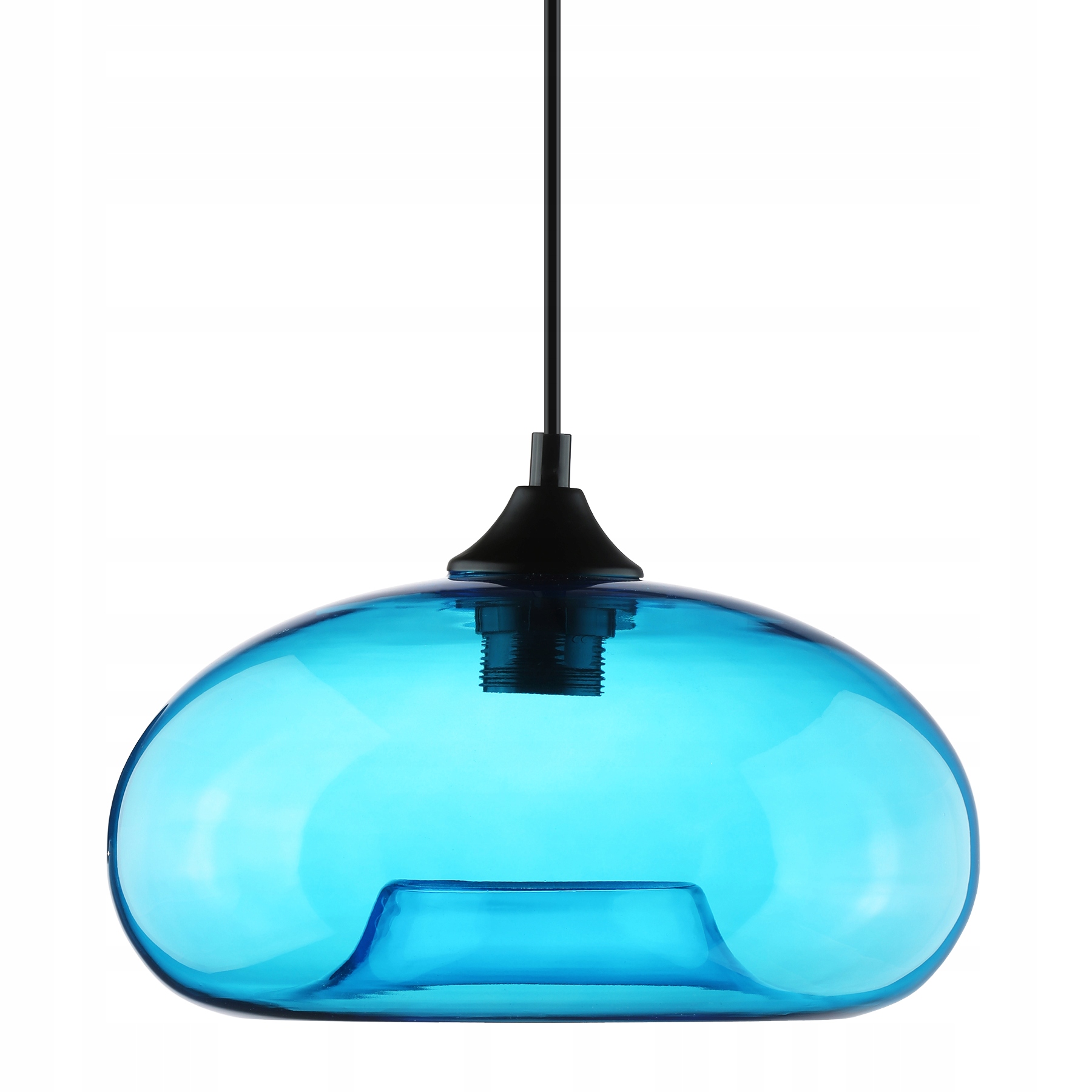 Szklana Lampa Sufitowa Wisząca Żyrandol E27