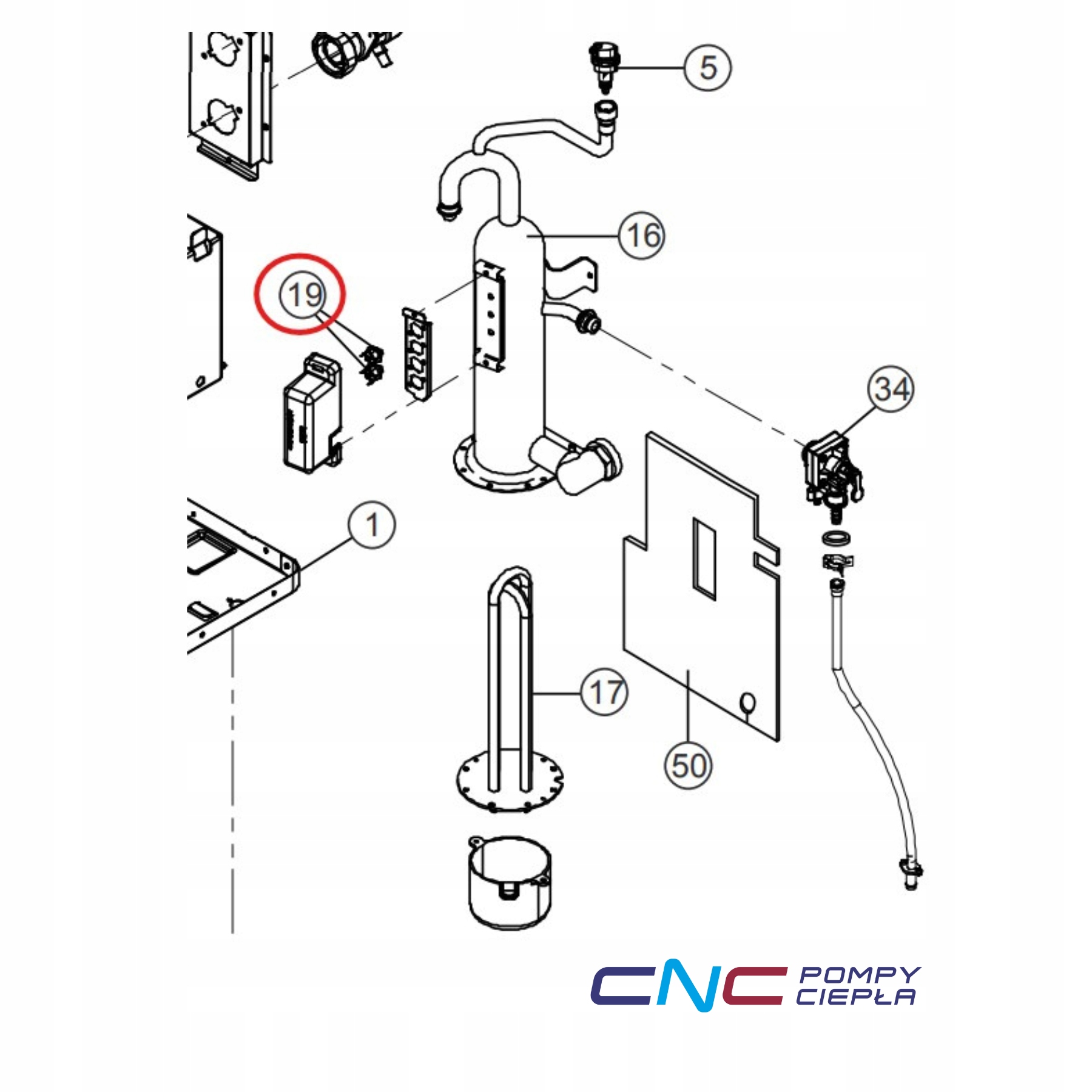 Panasonic CWA151074 A151074 – Termostat (termik Grzałka) do pomp ciepła