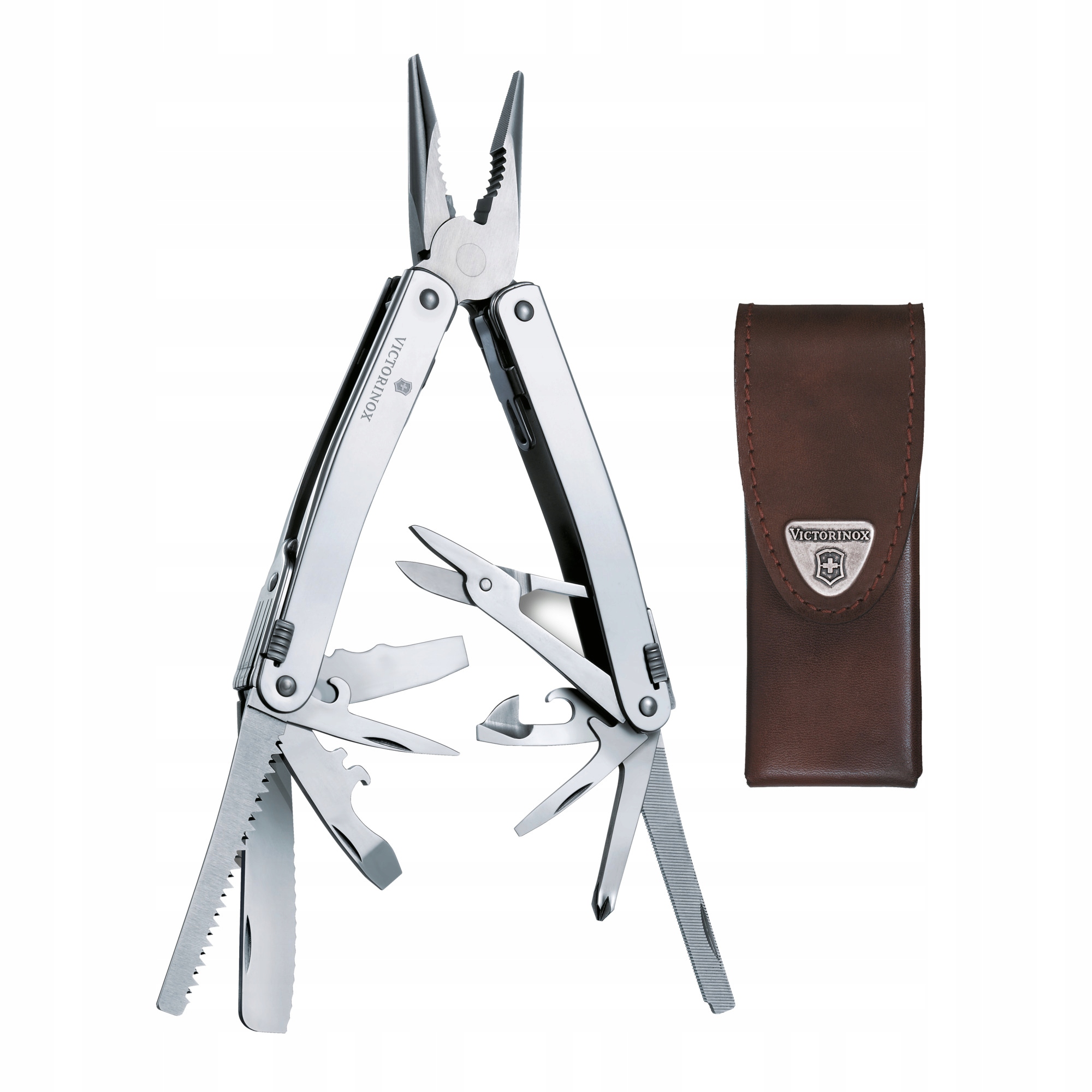 Victorinox 3.0224.L, Swiss Tool Spirit X, 105 mm, 24 funkcje, etui skóra