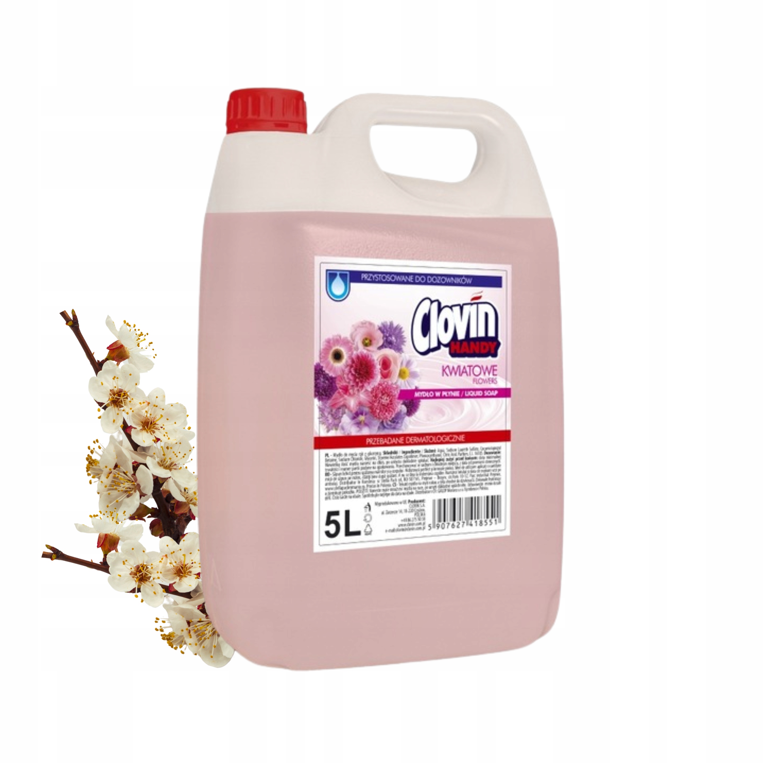 Tekuté mýdlo Clovin 5L Květinové Handy Eco velké rodinné balení