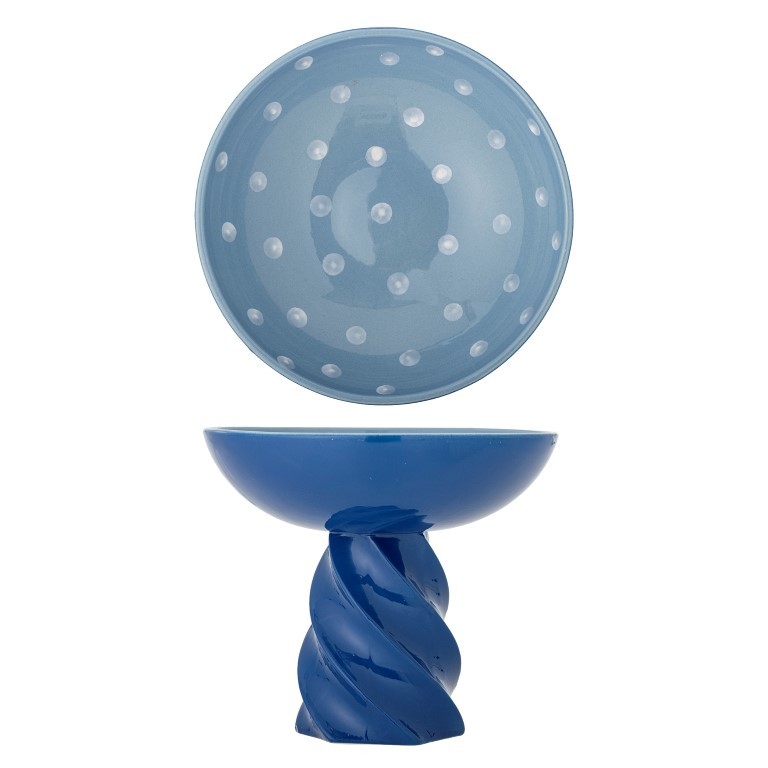 Dekorativní miska na nožce Riley, modrá, Bloomingville