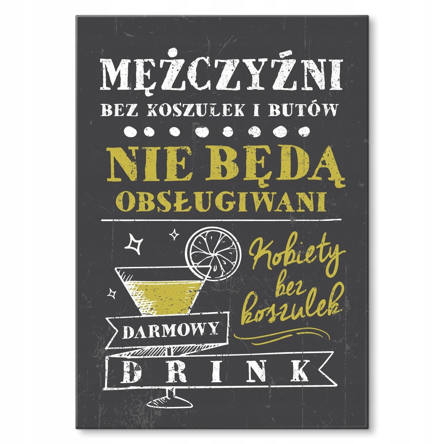 Kovový plakát muži bez triček Dárek 42 x 59 cm