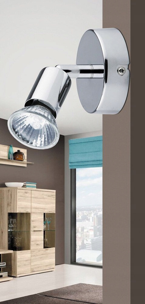 KINKIET LAMPA ŚCIENNA RABALUX CHROM GU10 STYLOWA ŁATWY MONTAŻ 24H Kod producenta 6045