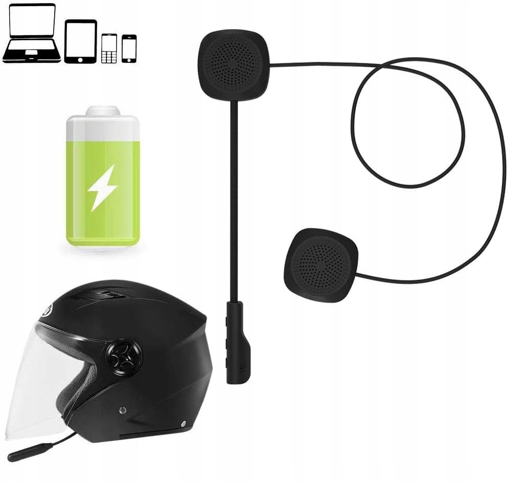 SŁUCHAWKI BLUETOOTH KASK MOTOCYKL DO KASKU MUZYKA ZESTAW SŁUCHAWKOWY BT8