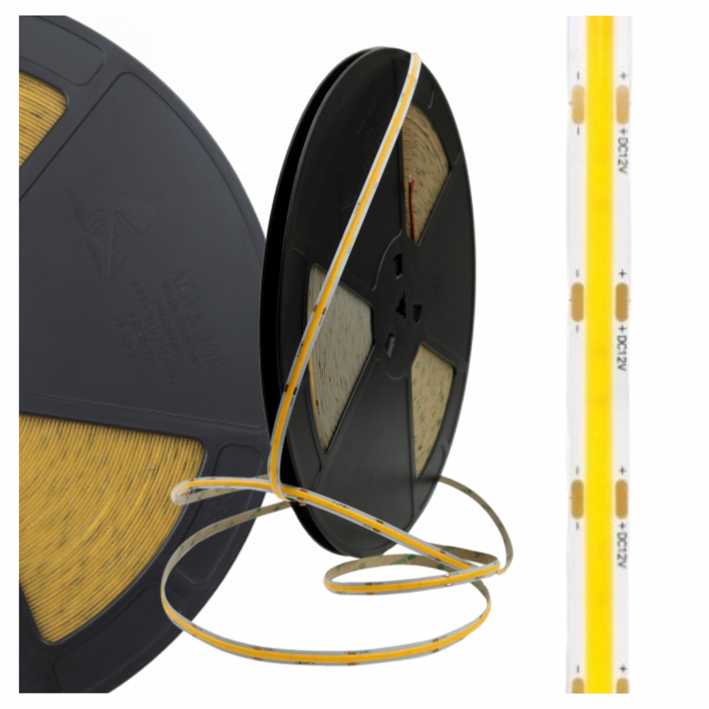 Taśma Led 24V Cob 480 9W/M Barwa Neutralna Rolka 50M Zapas 1080LM/M IP20