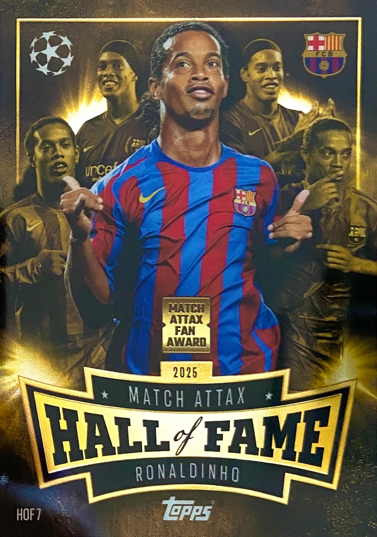 Match Attax Ucl 2025/26 2026 Hall Of Fame Hof 7 Ronaldinho Barcelona