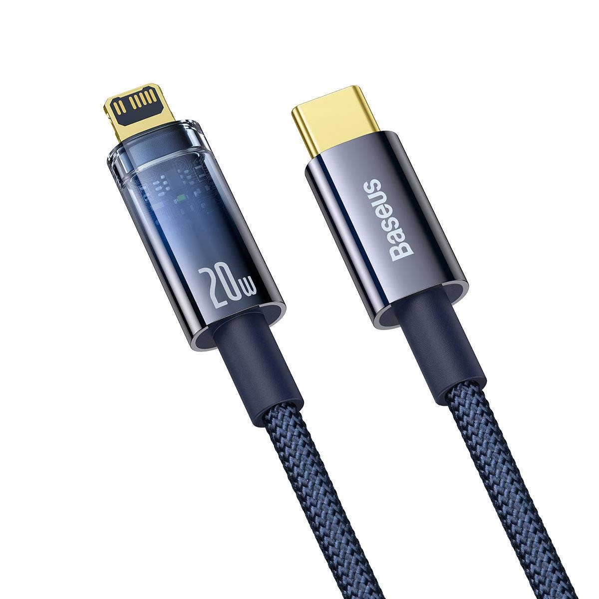 Baseus Explorer Series kabel USB Typ C do iPhone Kolor niebieski