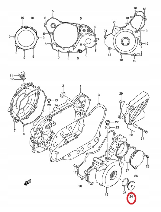 KOREK INSPEKCJI SUZUKI LTZ 90 250 400 LTR 450 OEM Producent Suzuki OE