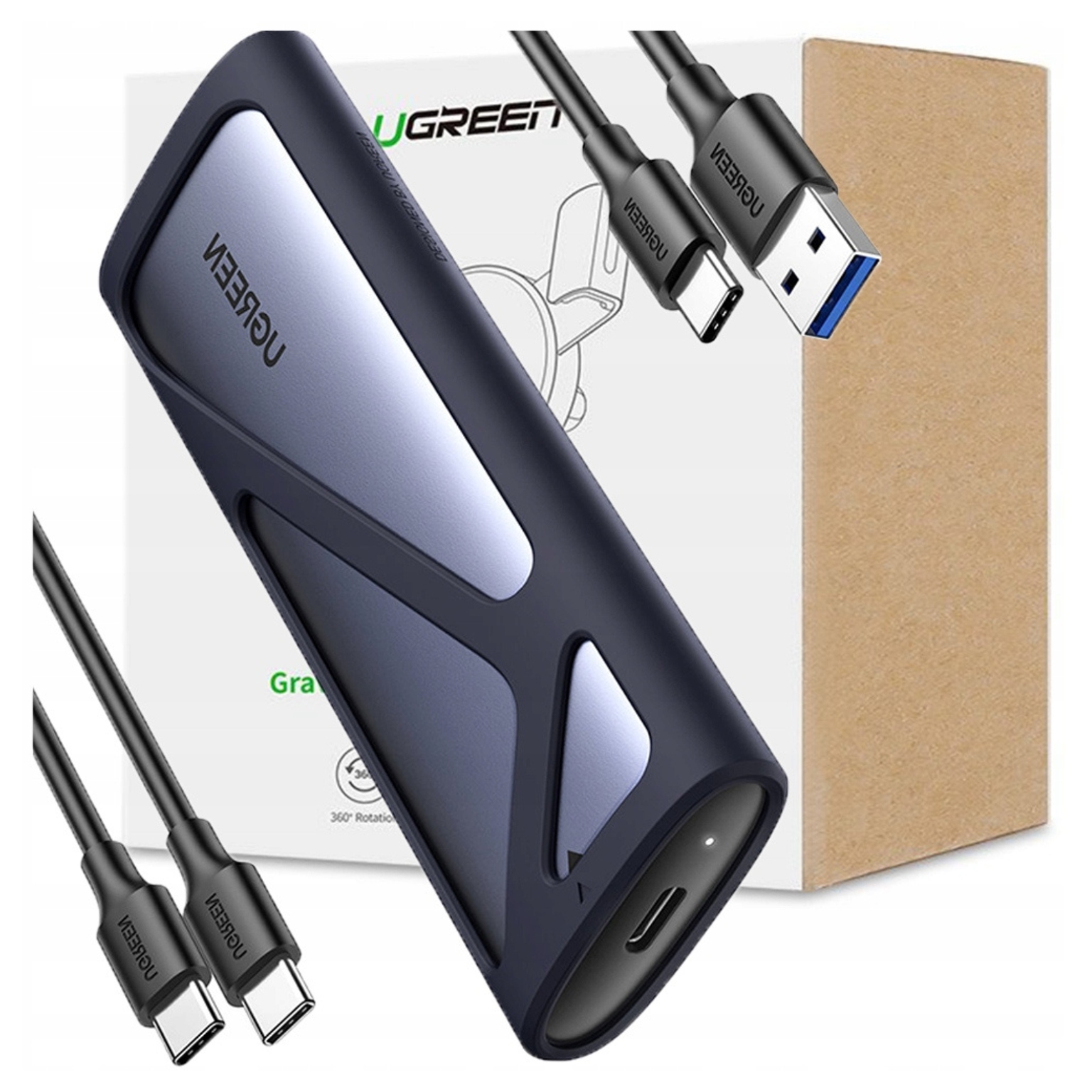 Ugreen Pouzdro Ssd M.2 Na NVMe Sata 10GBPS Usb-c CM400 Pro Notebook