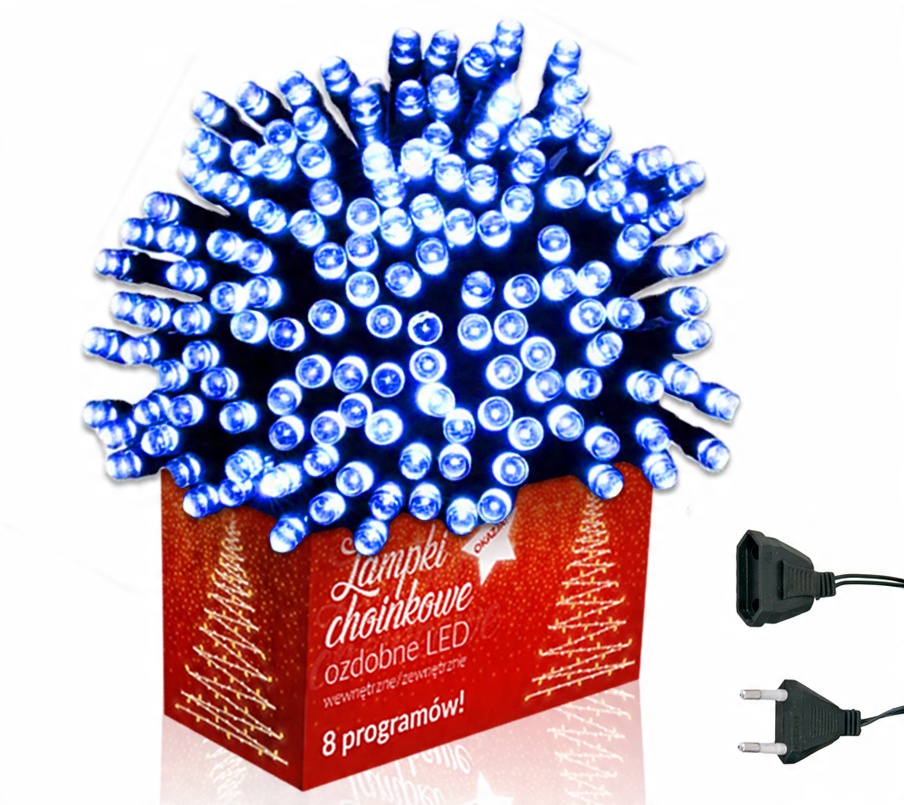 

Lampki świąteczne choinkowe Niebieskie 300 Led