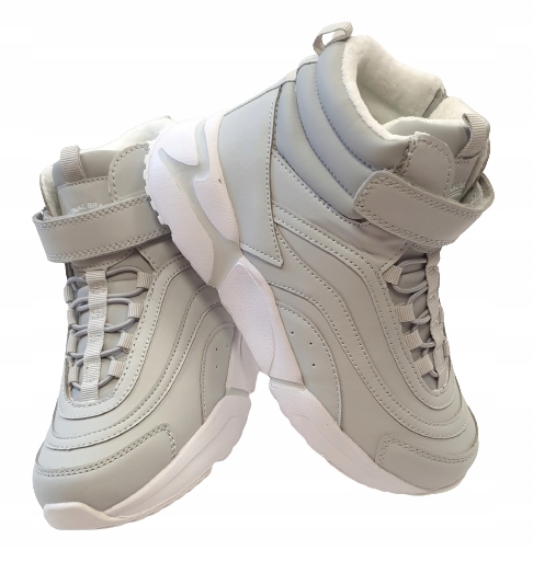 PÓŁBUTY TRZEWIKI OCIEPLANE RZEP POPIEL R 33 22,00