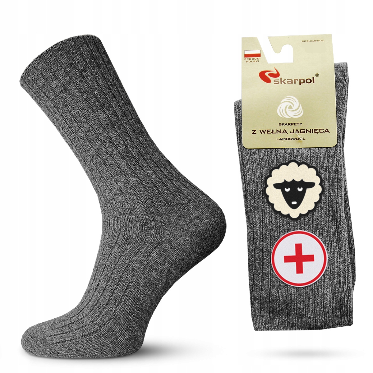 

Ciepłe skarpety Wełniane bezuciskowe *39-41