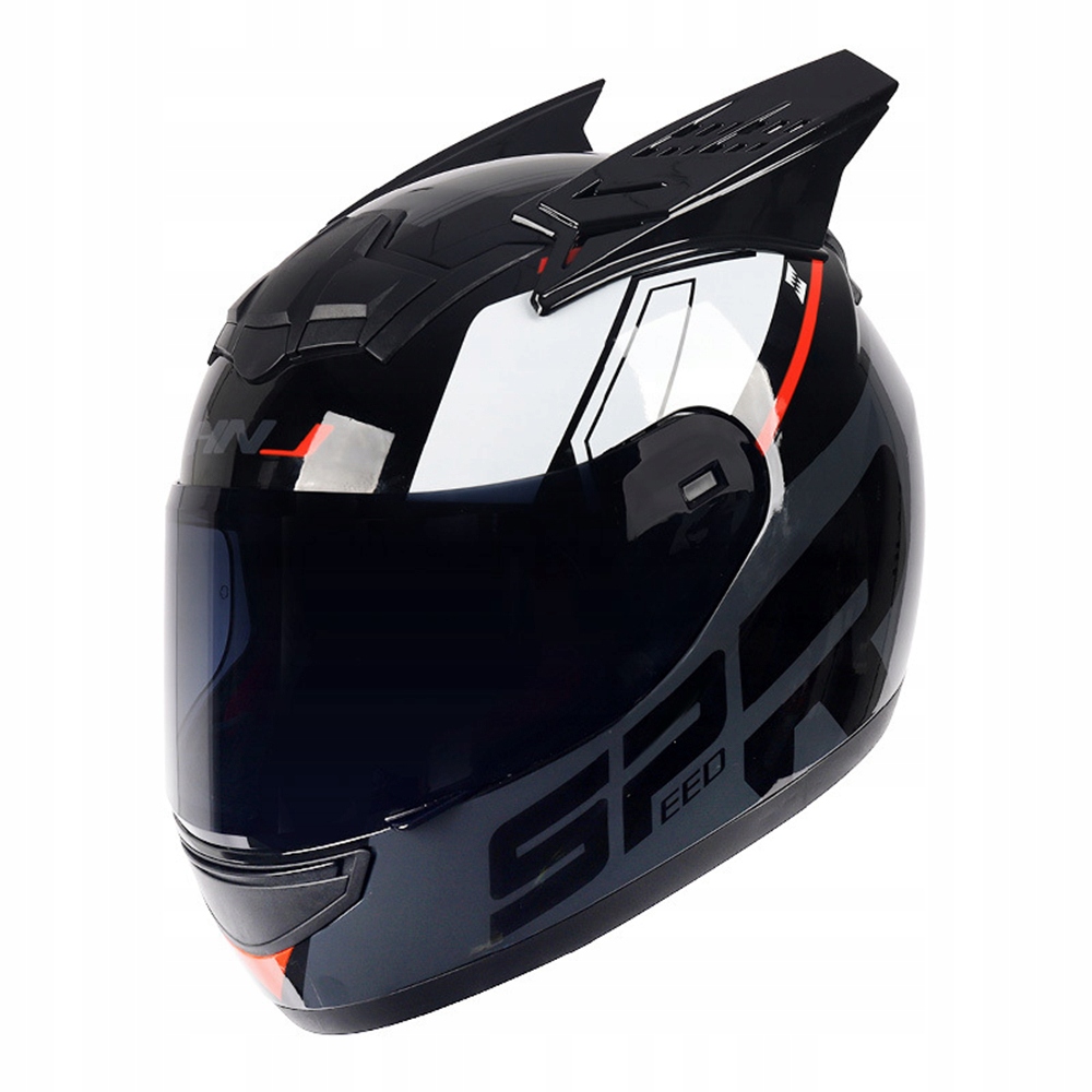 KASK MOTOCYKLOWY na motor Z USZAMI KOCIE uszy XL
