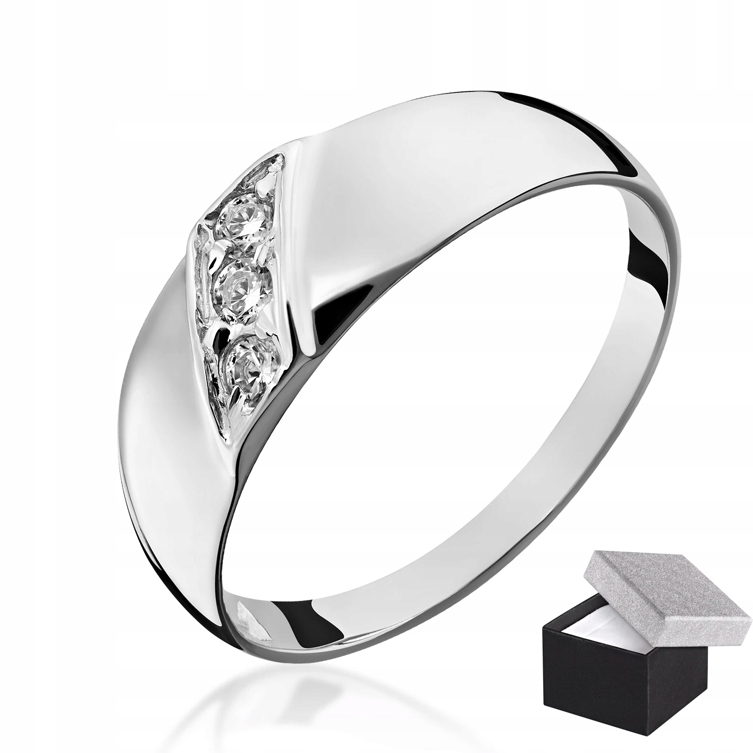 Prstýnek 925 Široký S Kameny Zirkony, Prsten VEL.20