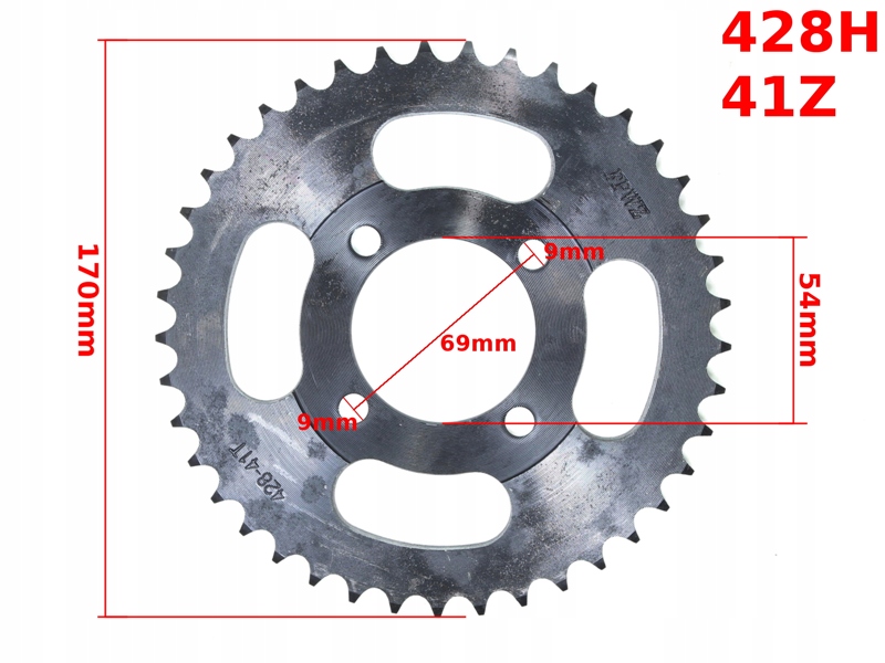 ZĘBATKA TYŁ 428-41T ATV ML