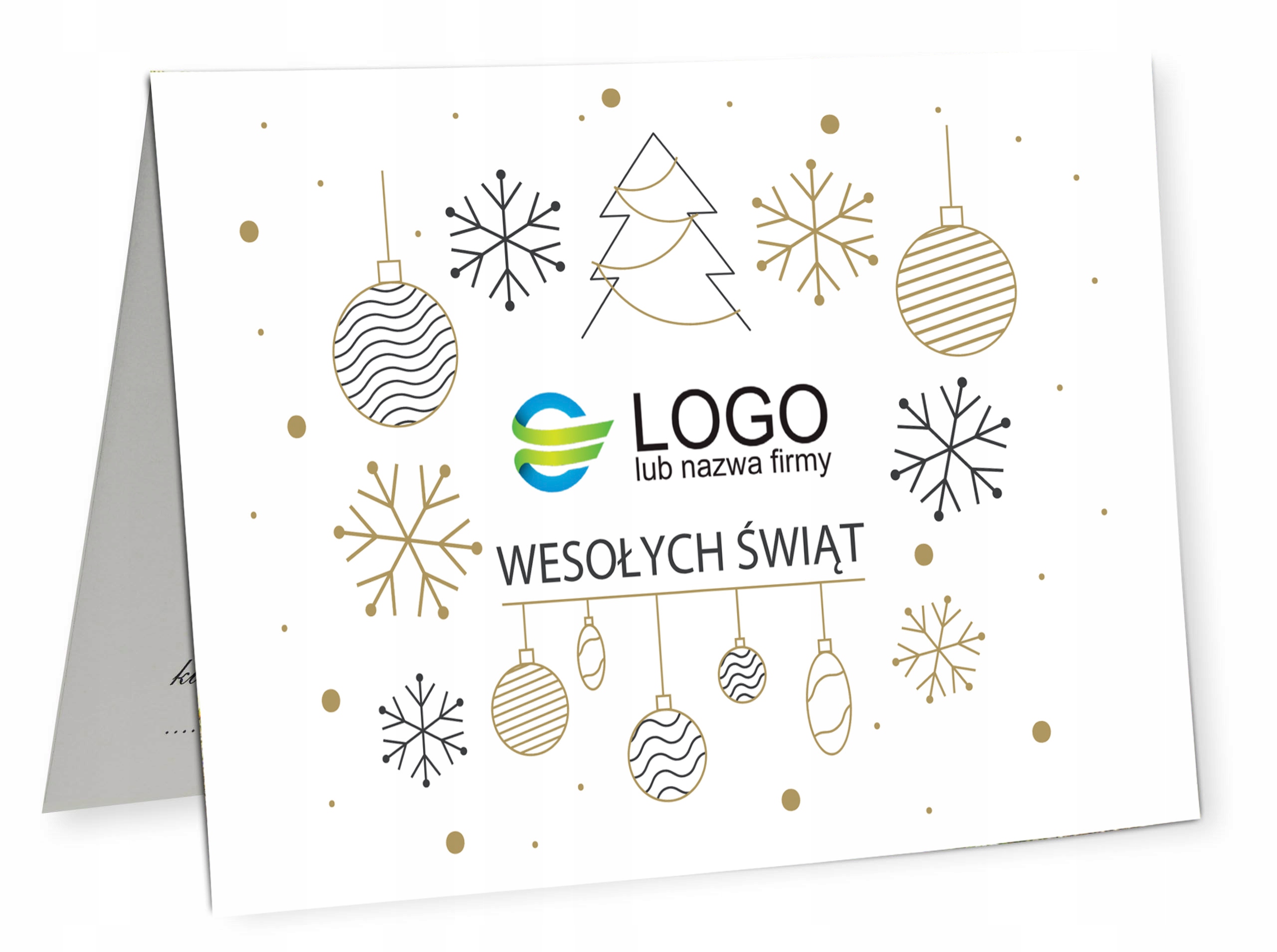 

Firmowe Kartki świąteczne koperta w komplecie Logo
