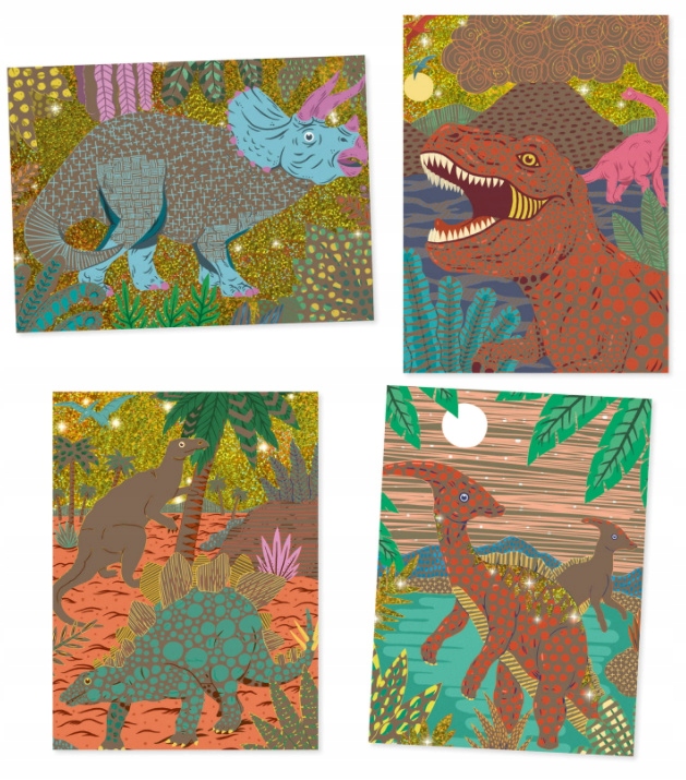 DJECO ZESTAW WYDRAPYWANKA KOLOROWANKA DINOZAURY Kod producenta DJ09726