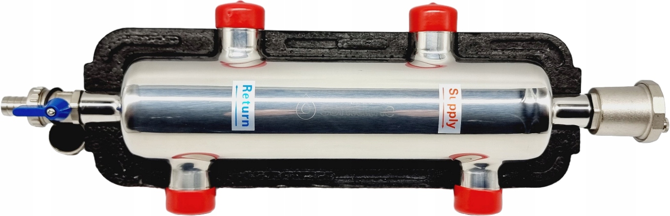 SPRZĘGŁO HYDRAULICZNE SANITLINE CO 4x 1" 55kW Izolacja termiczna + zawory Stan opakowania oryginalne