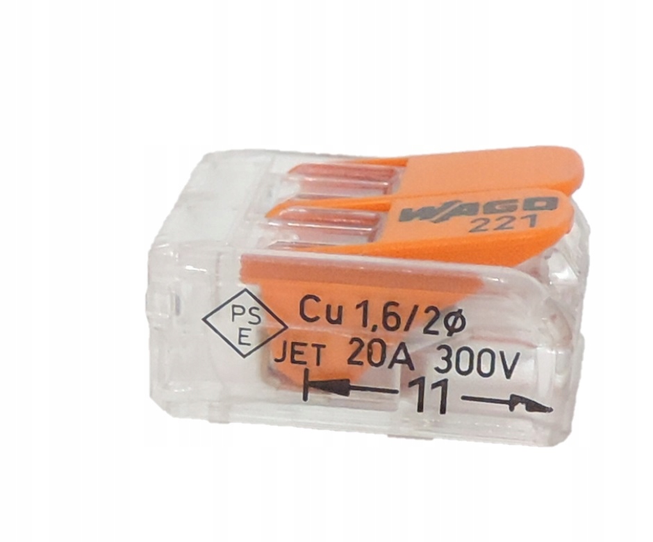 

Szybkozłączka Linka Oryginalne Wago 2x4mm 3 sztuki
