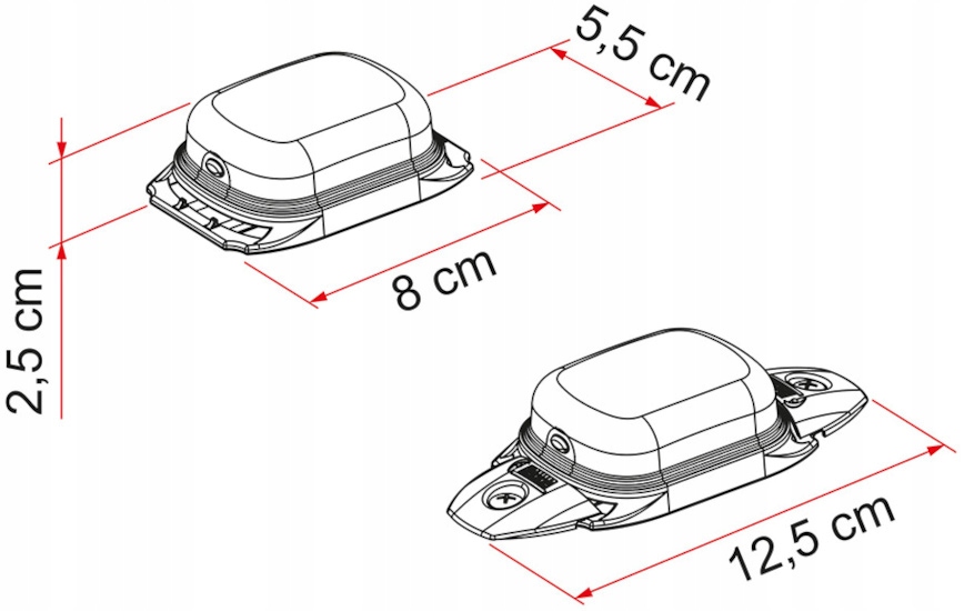 LAMPKA SYGNALIZACYJNA LED FIAMMA WARNING SOLAR DO PASÓW 2szt. OUTLET Numer katalogowy części 432863U