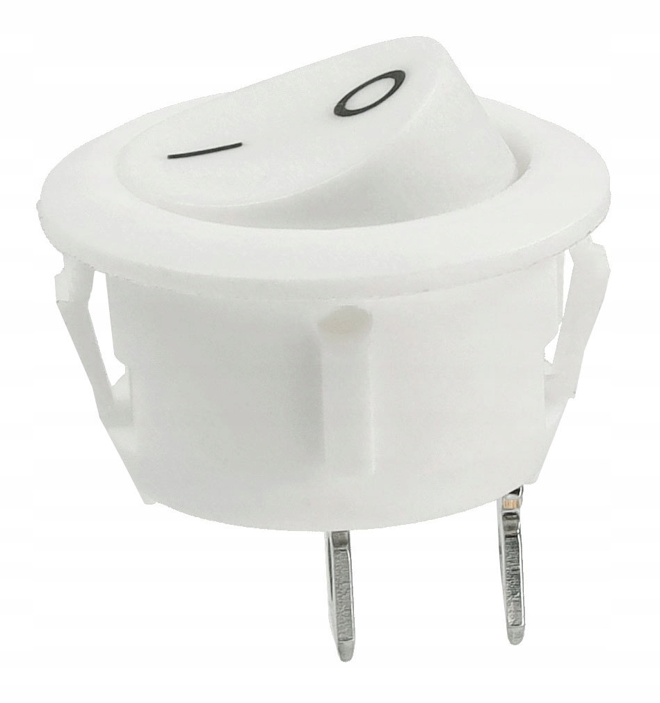 Włącznik Kołyskowy LED Przełącznik 12-24V biały