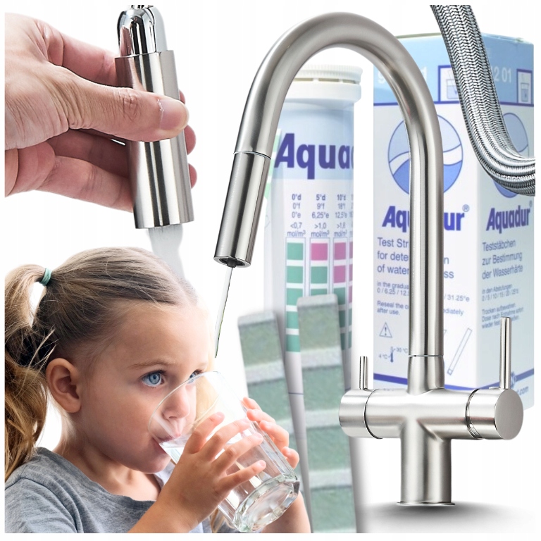 Kuchynská Batéria Inox Do Filtra Na Vodu, Výtok Na Filtrovanú Vodu, Atest Pzh