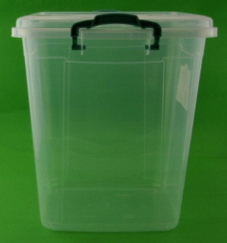 POJEMNIK PLASTIKOWY Z POKRYWKĄ 20 LITRÓW PUDEŁKO Kolor przezroczysty