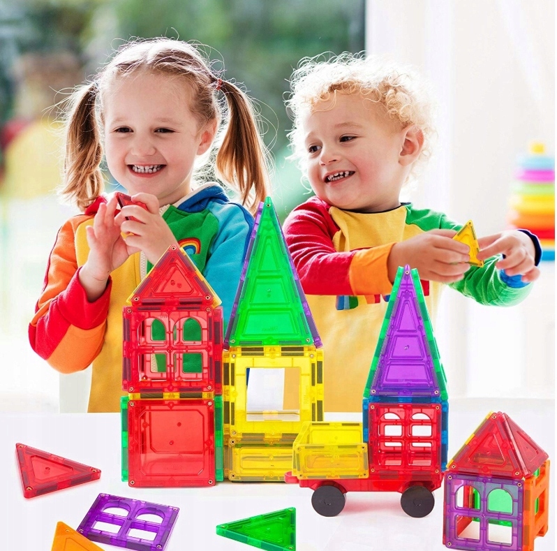 DUŻE KLOCKI MAGNETYCZNE KONSTRUKCYJNE 3D PANELE MAGNETIC TILES 45 elem. Certyfikaty, opinie, atesty CE