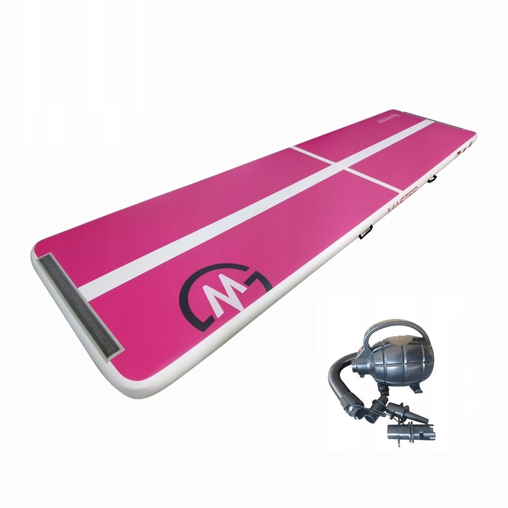 Airtrack akrobatická stezka Master 400 x 100 x 10 cm růžovo-bílá