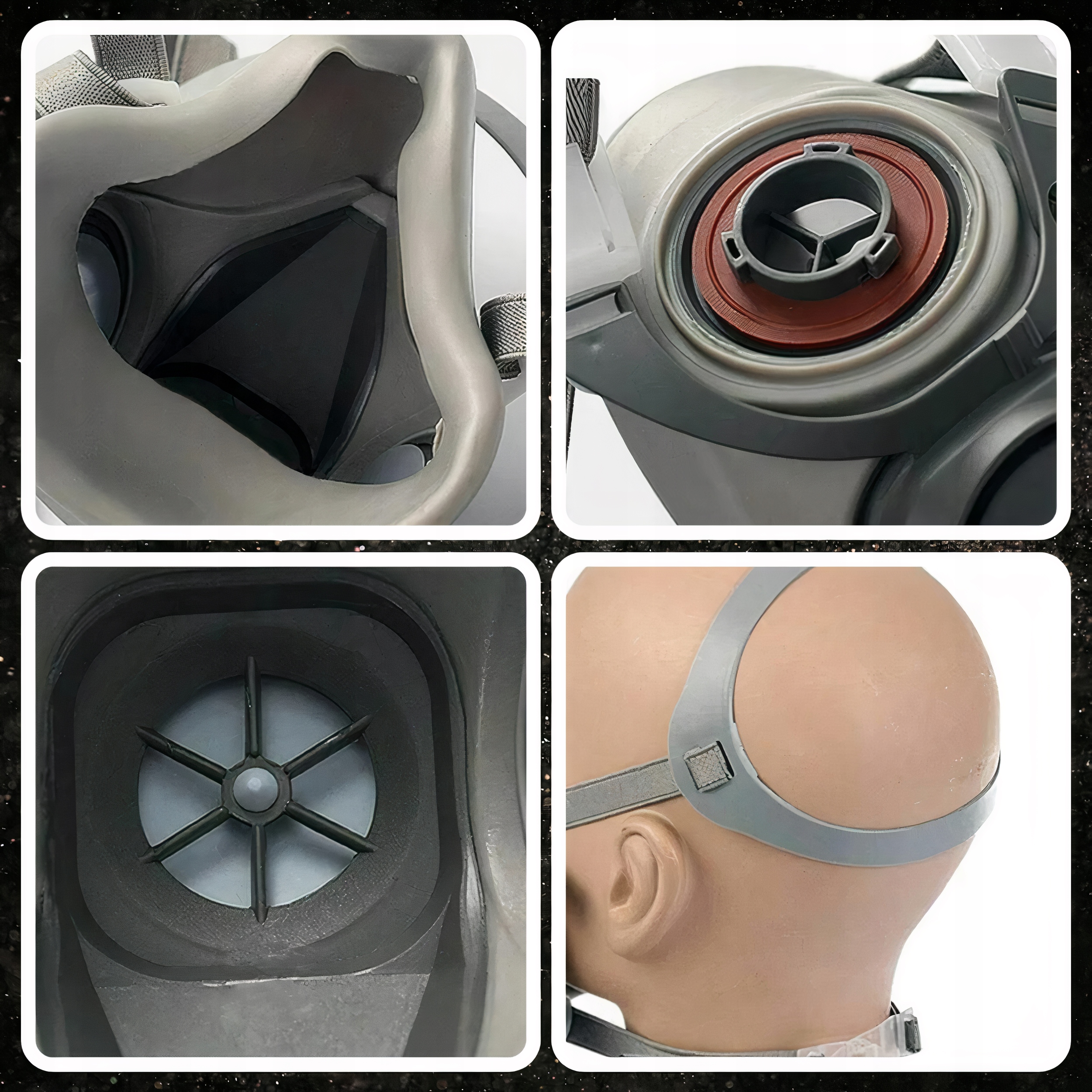 ZESTAW PÓŁMASKA MASKA LAKIERNICZA 6200 KOMPLETNA PRZECIWPYŁOWA L + FILTRY Informacje o bezpieczeństwie CE