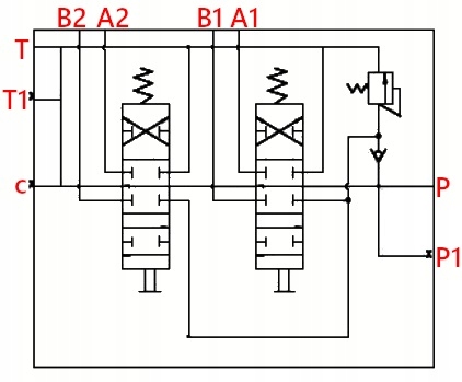 ROZDZIELACZ 80L + JOYSTICK 1P ZESTAW 2 SEK DO TURA Numer katalogowy części 8505.1P.2X1,5M20