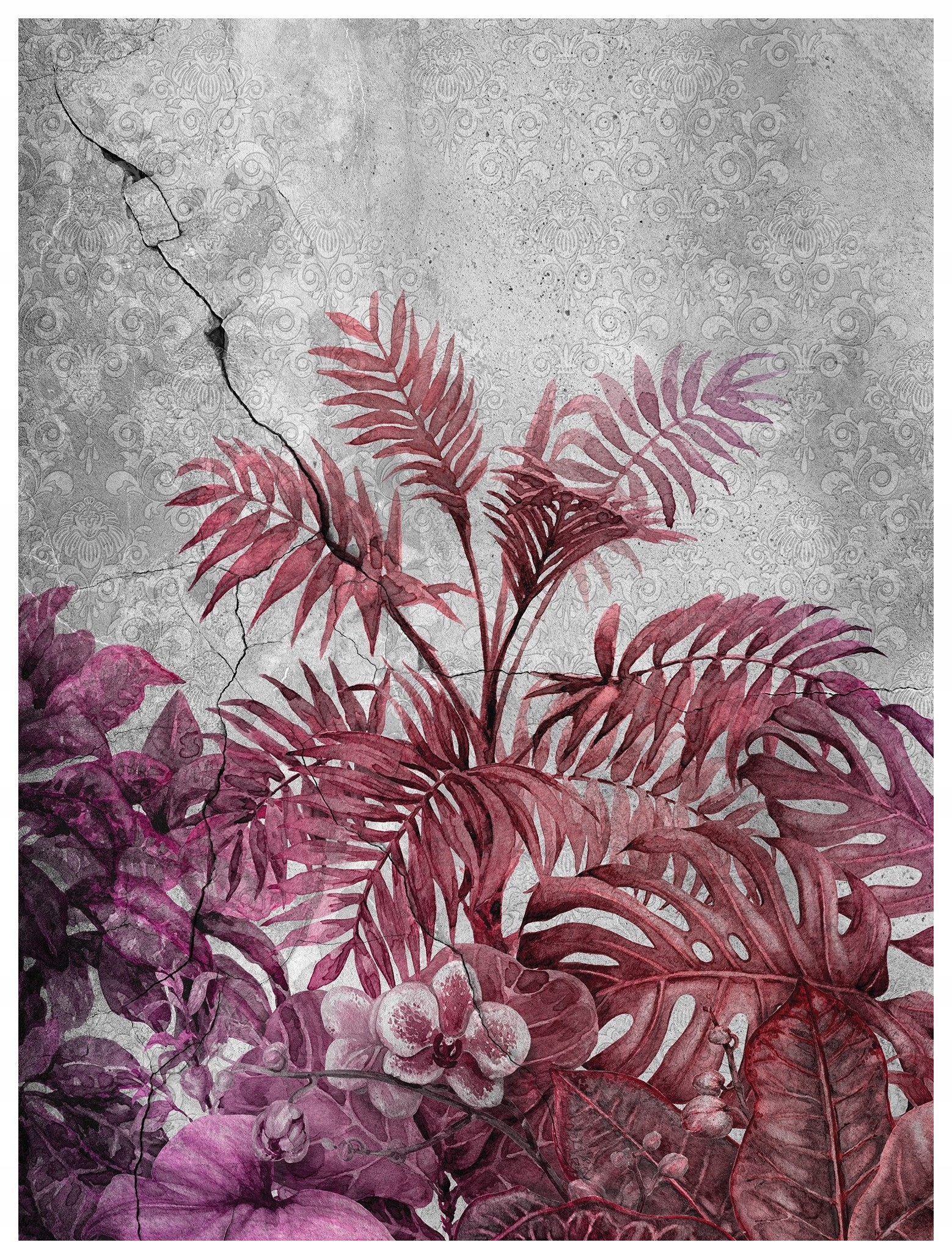 Fototapeta Betónové trópy kvety vinylová 184x254 lepidlo