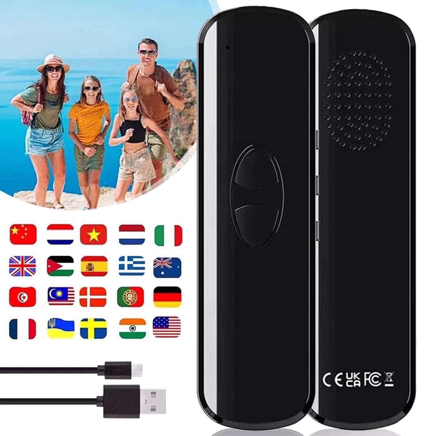 Muama Pro Tłumacz Głosowy 137 Języków Natychmiastowy Bez Internetu