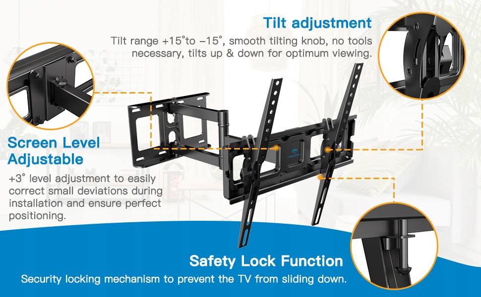 Uchwyt na telewizor PERLESMITH PSMFK10 do 55" Model PSMFK10-E