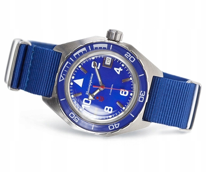 Automatické Hodinky Vostok Komandirské Retro Modré