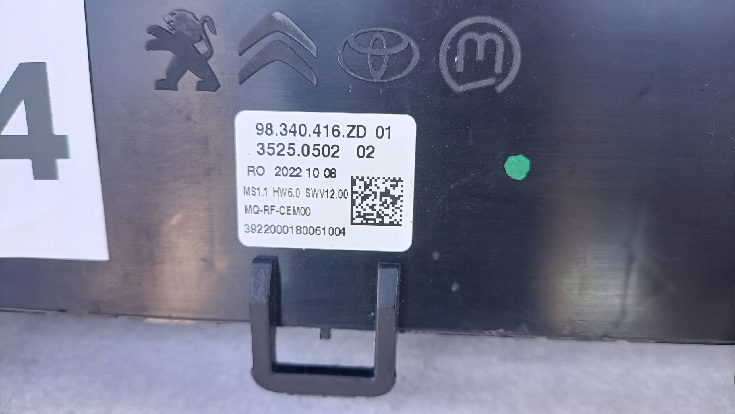 PANEL OGRZEWANIA klimatizaci JUMPY EXPERT PROACE VIVARO 98340416ZD K88/414