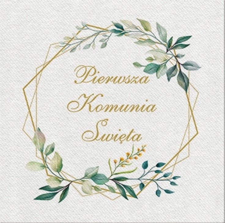 

Serwetki flizelinowe Pierwsza Komunia Święta 50SZT