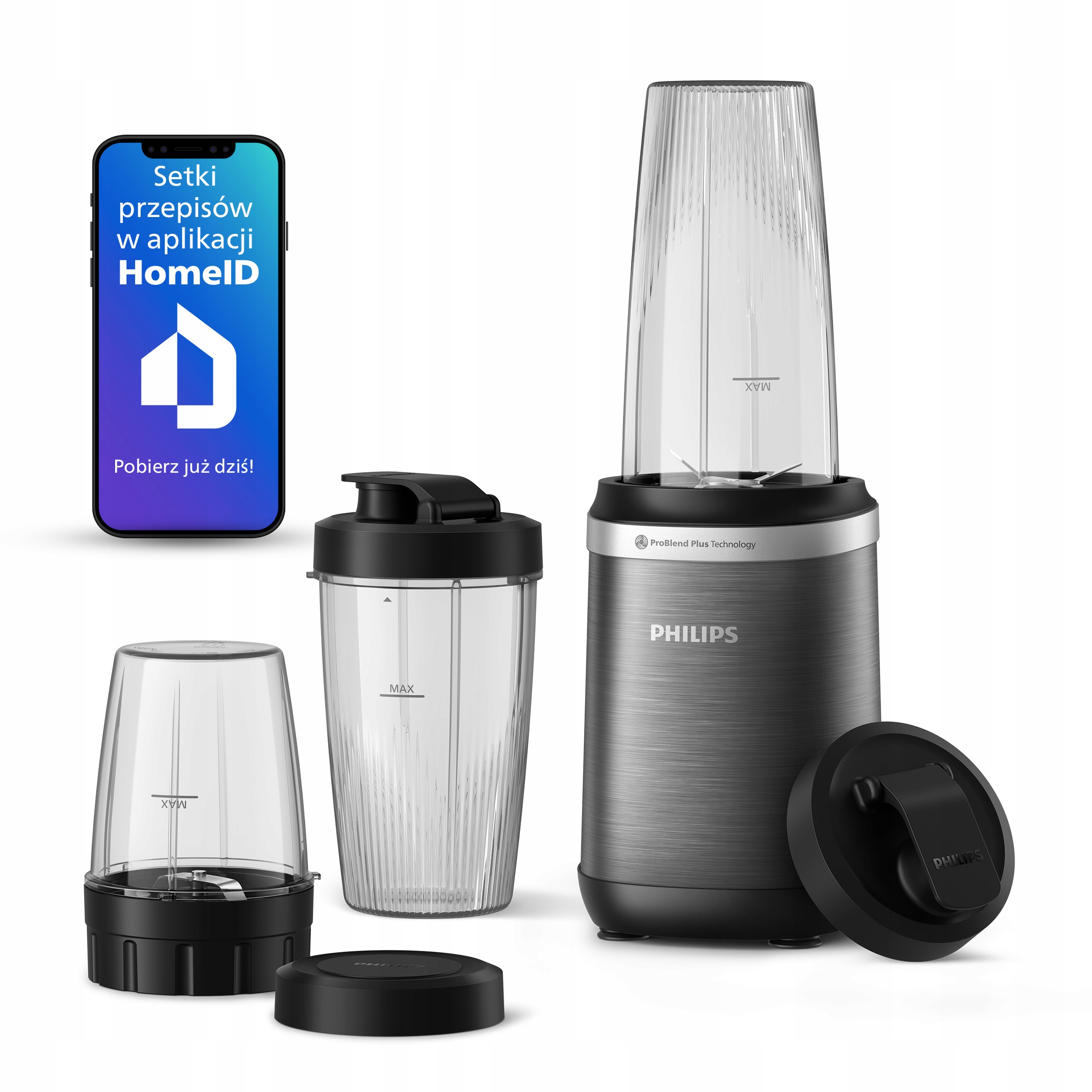 Blender kielichowy 1000W Seria 5000 Philips ProBlend Plus HR2767/00