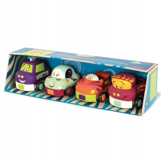 

B.toys Zestaw miękkie autka sensoryczne z napędem