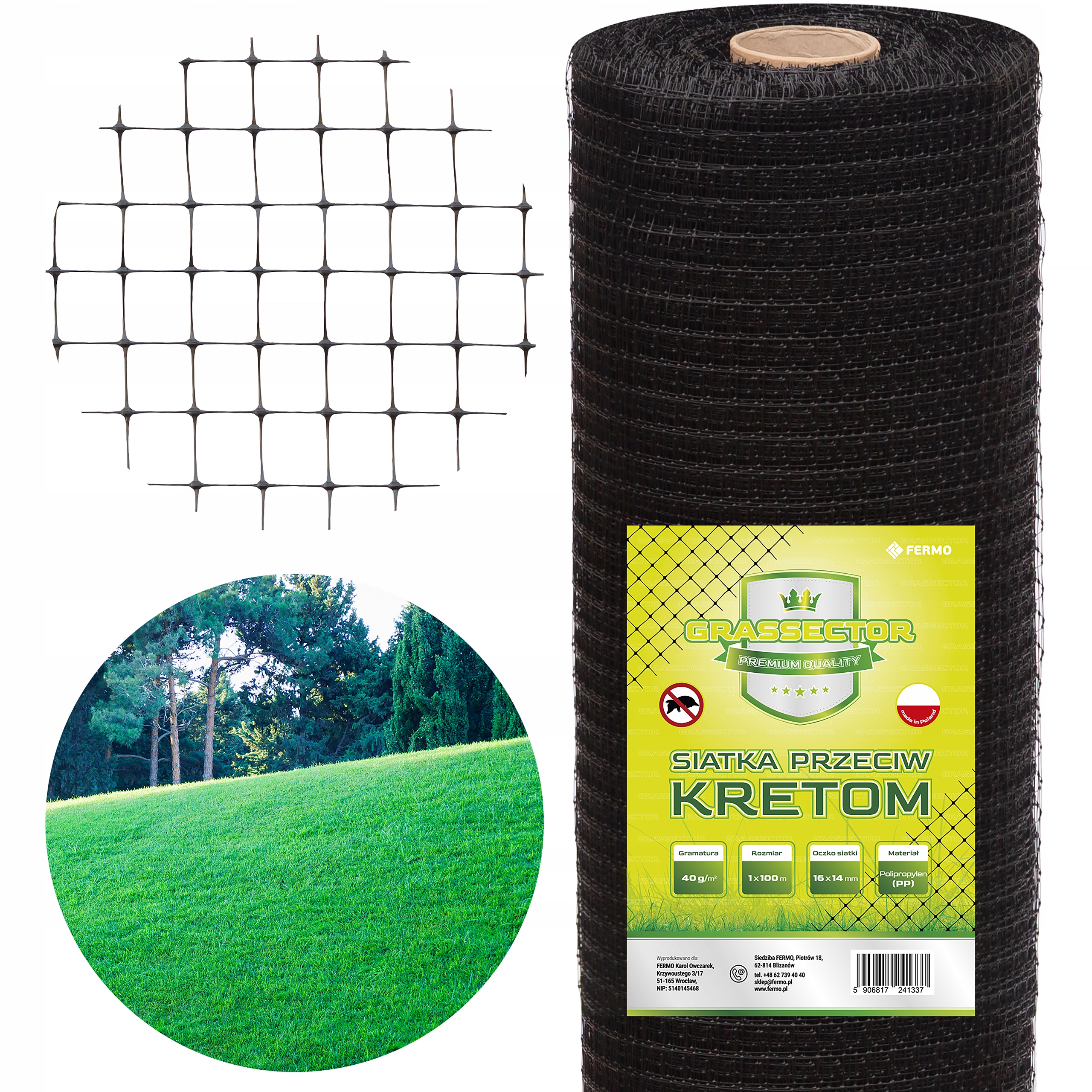 Siatka Na Krety Premium 1x100m 40g Siatka na Kreta Nornice Mocna