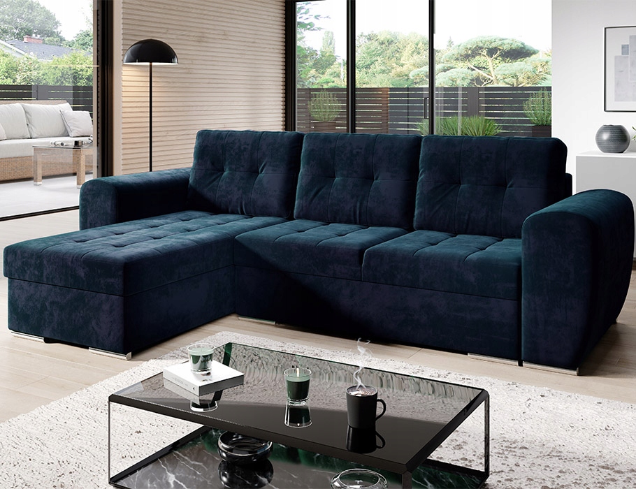 Univerzální rozkládací rohová sedací souprava Bari s pružinami