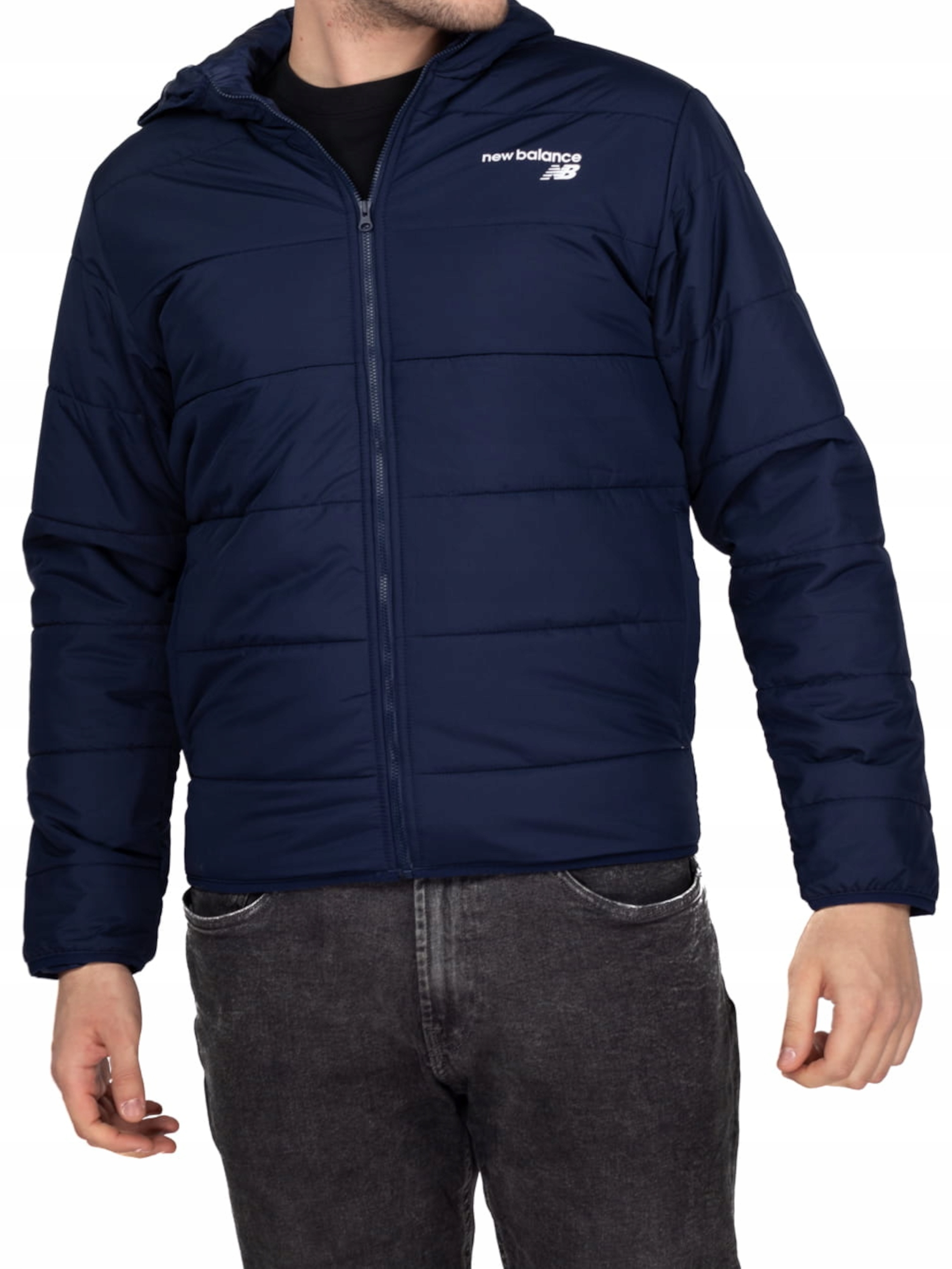 Pánská teplá bunda New Balance Podzim Zima MJ13903PGM tmavě modrá XXL