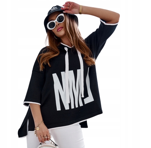 Svetr Mikina S Kapucí Cocomore Černobílý Nml