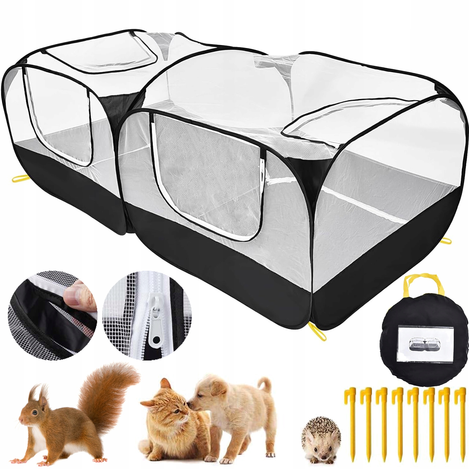 Levně Kotec Textilní Materiál Pelíšek Kotec Stan Pro Zvířata Skládací