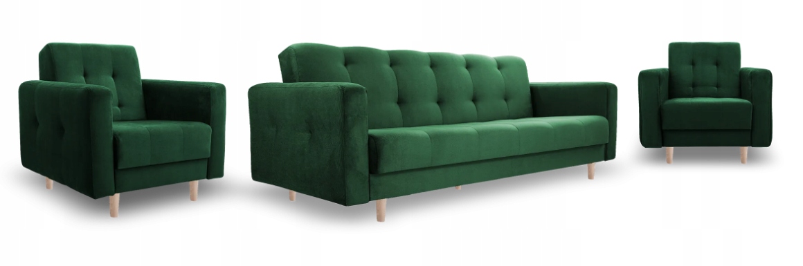 Sada Lizbona II Kronos 19 pohovka funkce spaní 2 křesla velur Výrobce