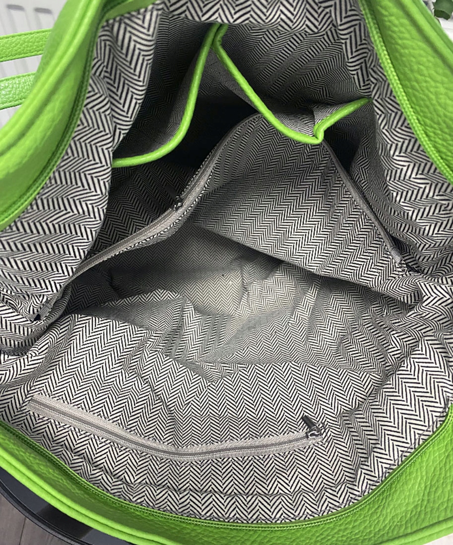 The Grace bags Torebka damska skóra ekologiczna LH2422 Purple Styl miejski