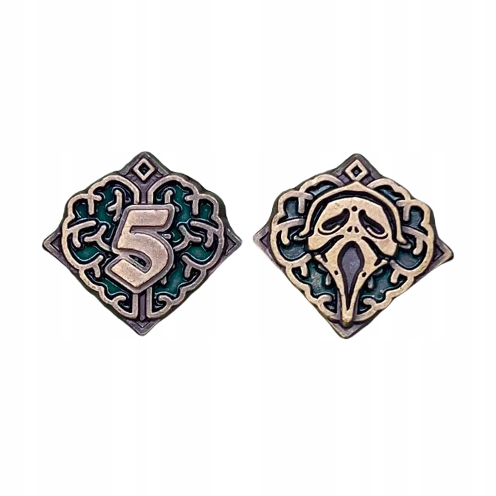 POCZYTALNOŚĆ SANITY 5 METALOWA MONETA ZAMIENNIK DO ARKHAM HORROR 1 SZT